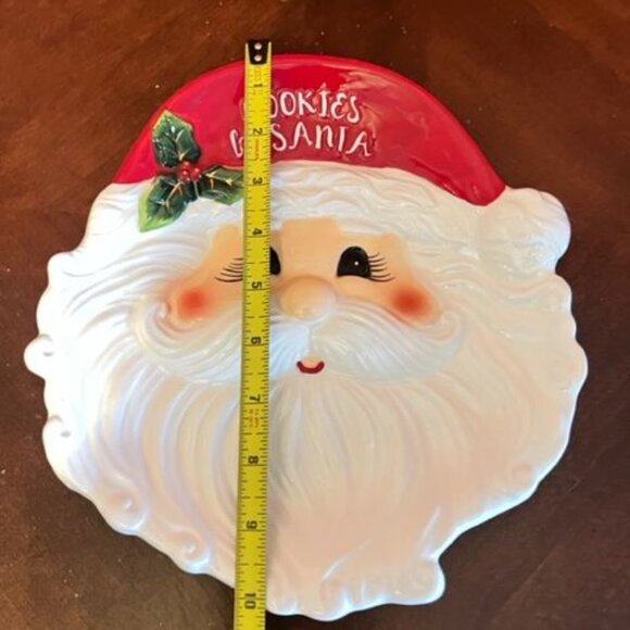 Boston International Santa Claus Ceramic Cookie Plate 10" Holiday Decor - Picture 3 of 6